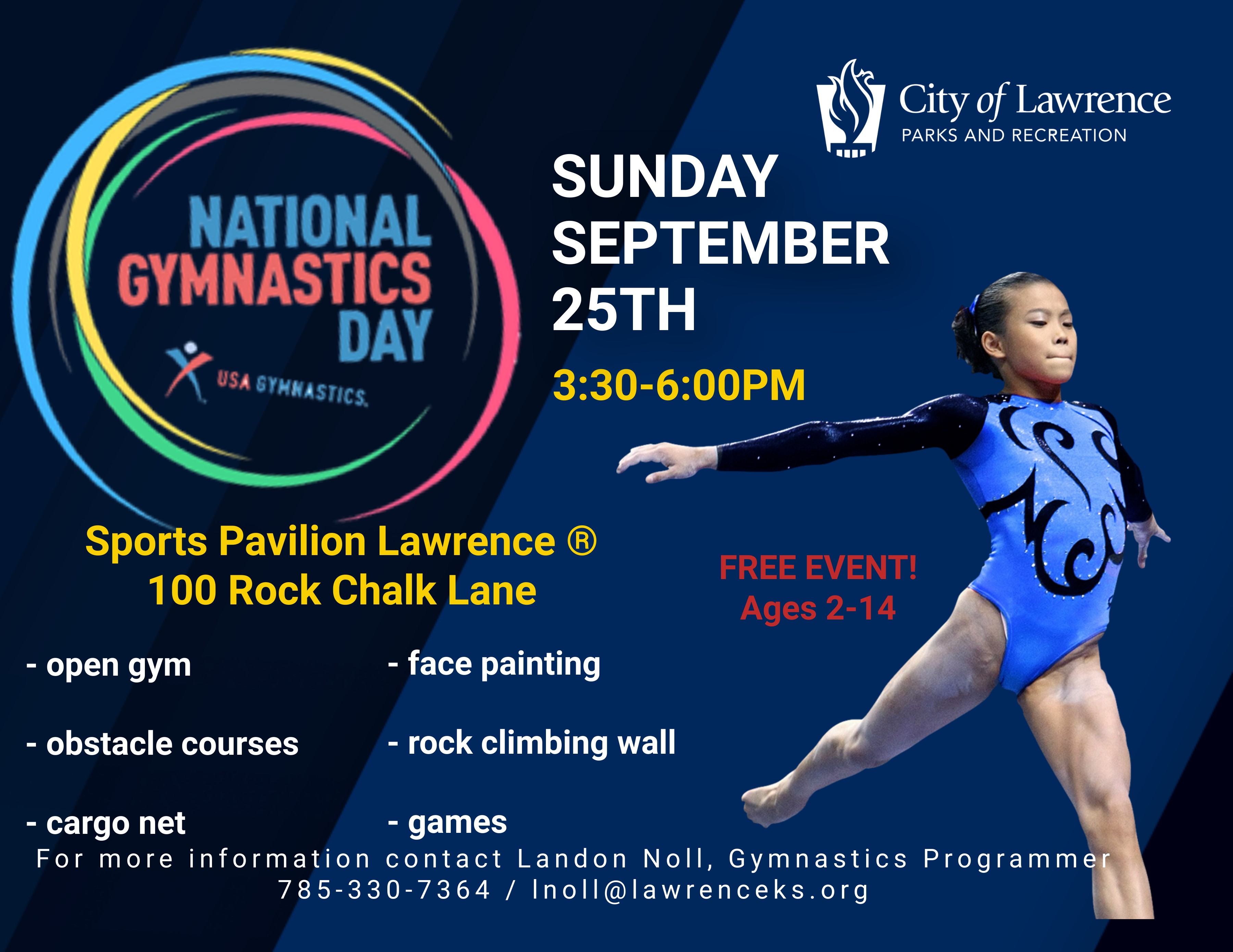LPRD Youth Gymnastics Special Events City of Lawrence, Kansas